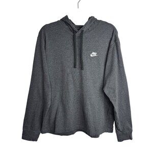 Nike Grey Hoodie 100% Cotton Casual Pullover Sweatshirt Men's Large